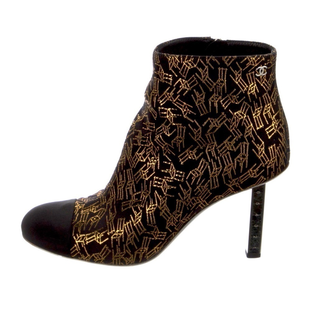 Chanel Chair Ruler Heel Booties